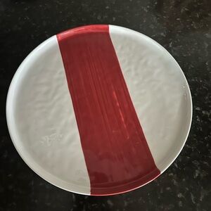 ISO: Crate & Barrel Christmas season red stripe Mercer dinner plate(s)